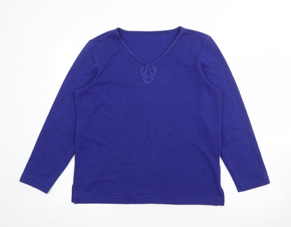 Womens UK Size S Preworn Blue Pullover Jumper
