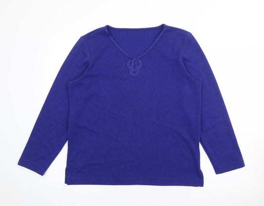 Womens UK Size S Preworn Blue Pullover Jumper