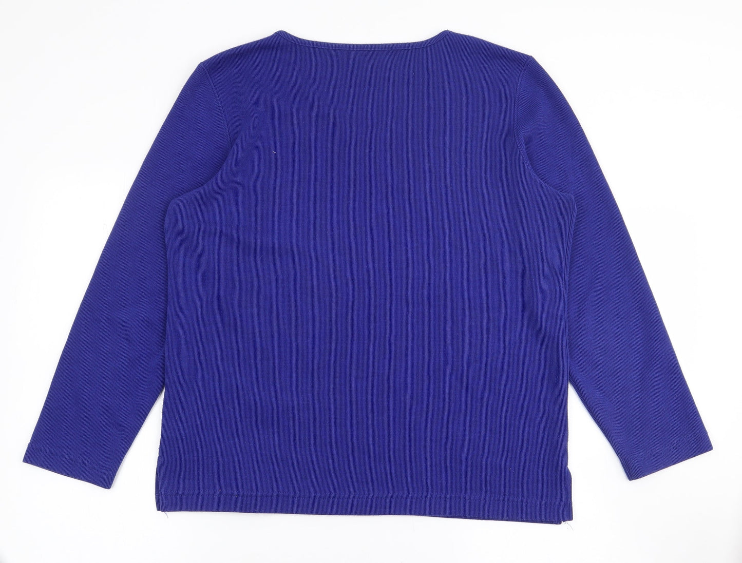 Womens UK Size S Preworn Blue Pullover Jumper