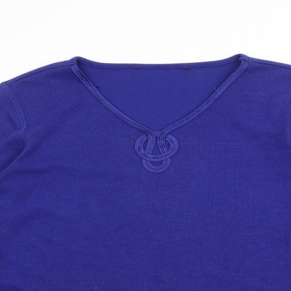 Womens UK Size S Preworn Blue Pullover Jumper