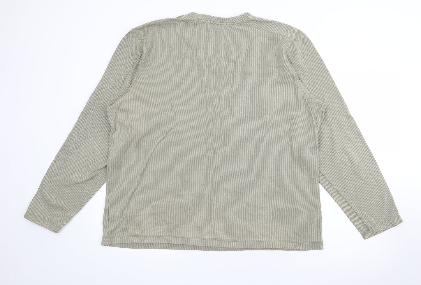 George Mens Green Crew Neck  Cotton Pullover Jumper Size XL