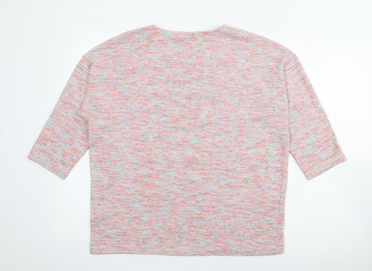 TU Womens Pink Scoop Neck  Polyester Pullover Jumper Size 12