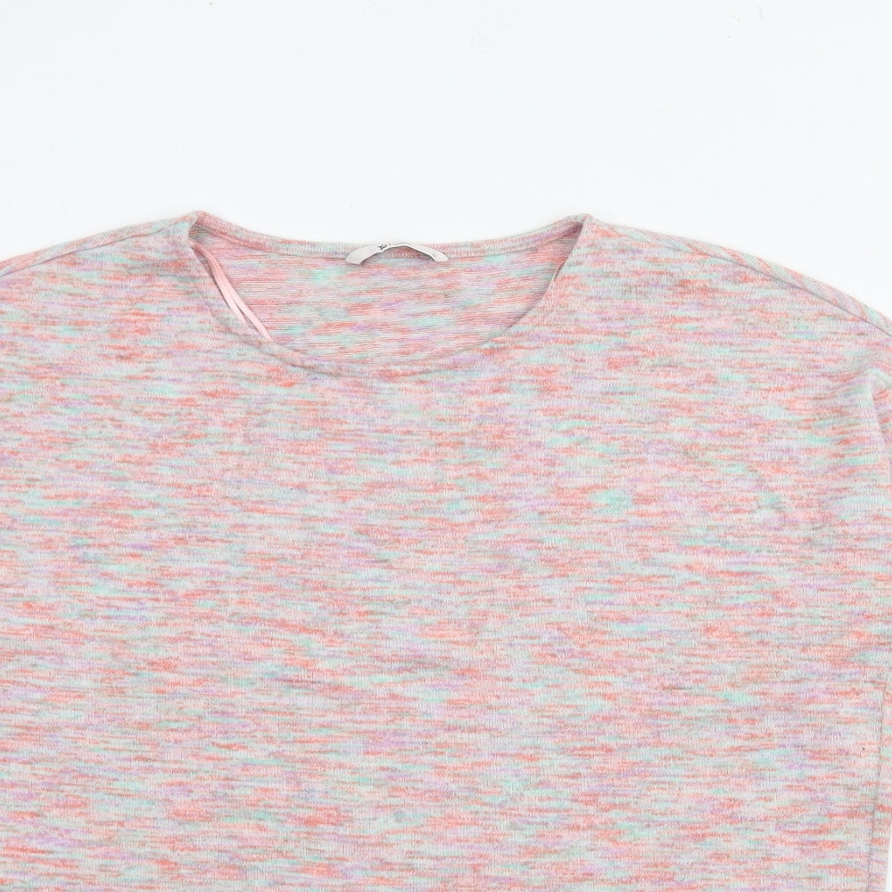 TU Womens Pink Scoop Neck  Polyester Pullover Jumper Size 12