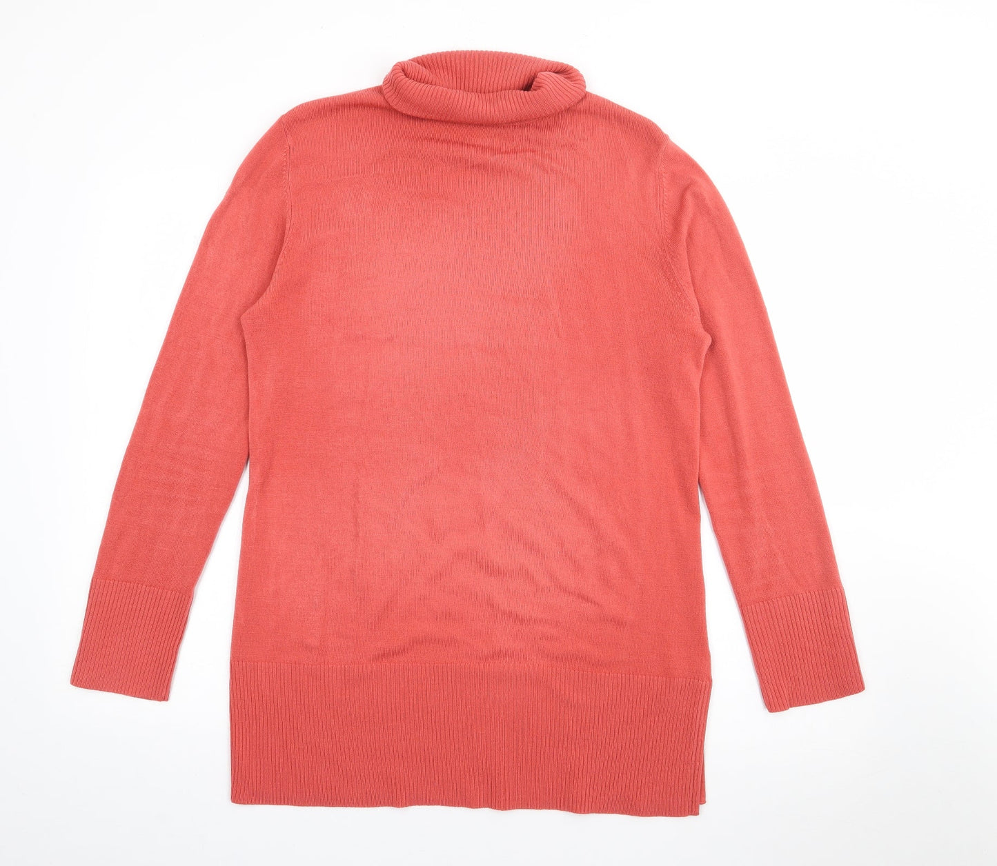 BHS Womens Red Roll Neck  Acrylic Pullover Jumper Size 14