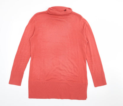 BHS Womens Red Roll Neck  Acrylic Pullover Jumper Size 14