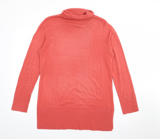 BHS Womens Red Roll Neck  Acrylic Pullover Jumper Size 14