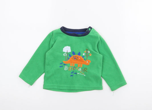 Early Days Baby Green  Polyester Pullover Jumper Size 6-9 Months  Button - Dinosaur