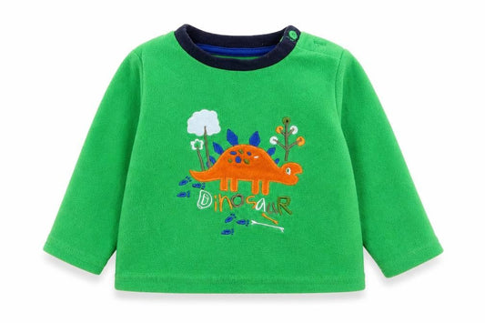 Early Days Baby Green  Polyester Pullover Jumper Size 6-9 Months  Button - Dinosaur