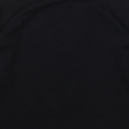 Womens UK Size S Bonmarché Black Basic T-Shirt