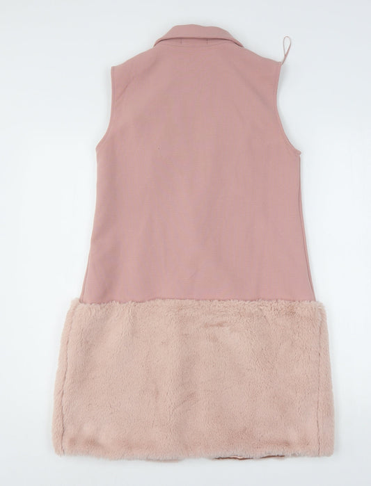 Select Womens Pink  Polyester Jacket Blazer Size 8