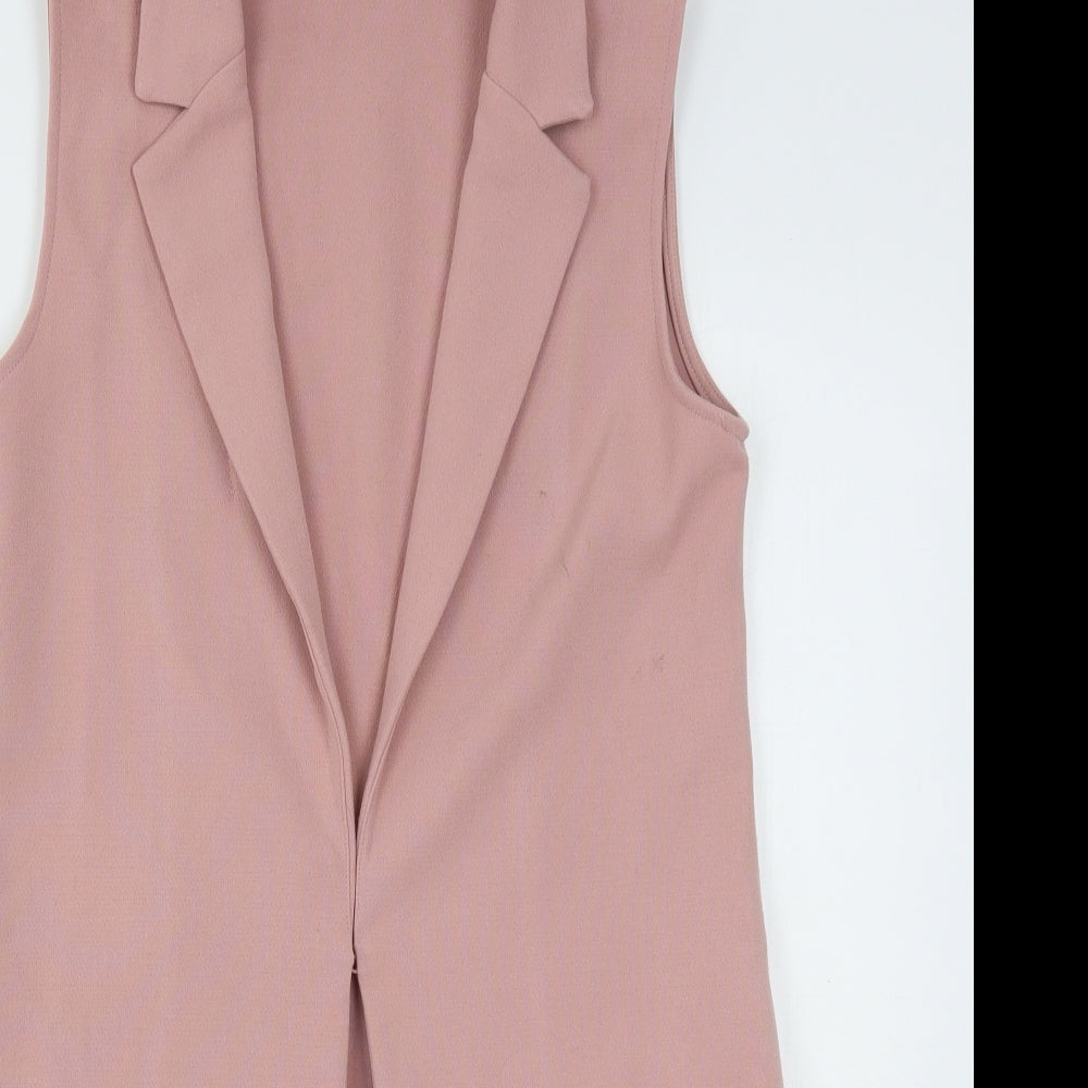 Select Womens Pink  Polyester Jacket Blazer Size 8