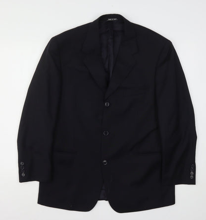 Ithitex Mens Blue  Wool Jacket Suit Jacket