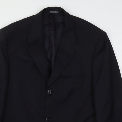 Ithitex Mens Blue  Wool Jacket Suit Jacket