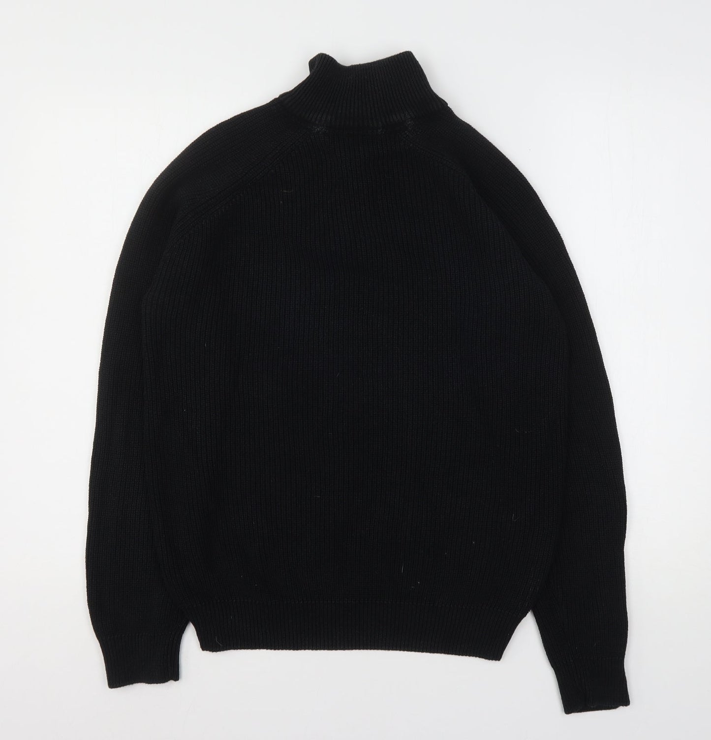Haworth Mens Black  Cotton Pullover Sweatshirt Size M