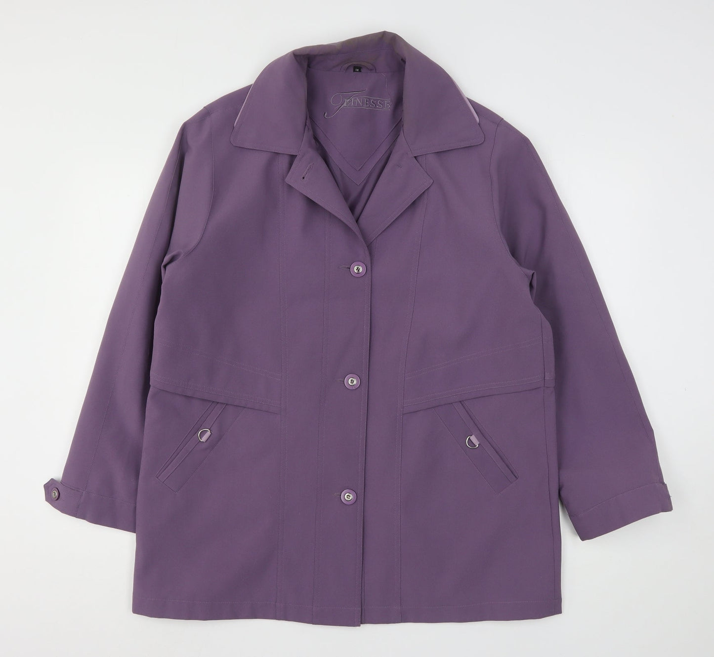 Tinessi Womens Purple   Overcoat Coat Size 14