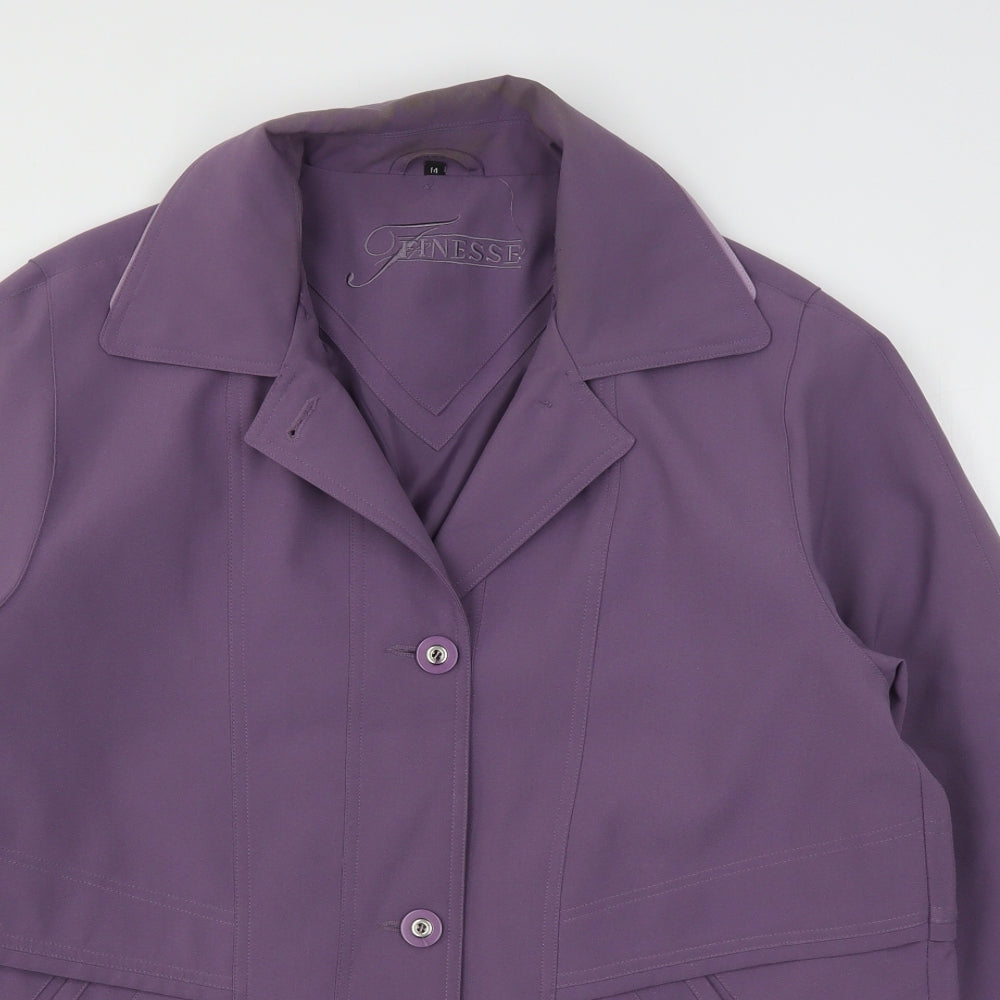 Tinessi Womens Purple   Overcoat Coat Size 14