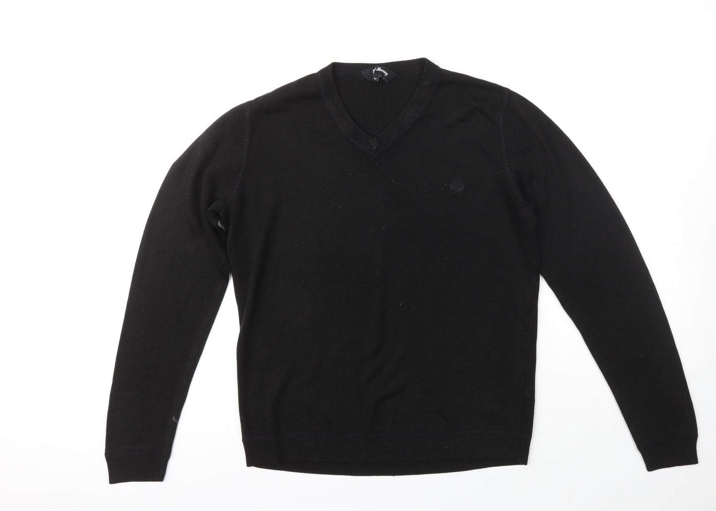 Mens UK Size M Red Herring Black Pullover Sweatshirt