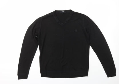 Mens UK Size M Red Herring Black Pullover Sweatshirt