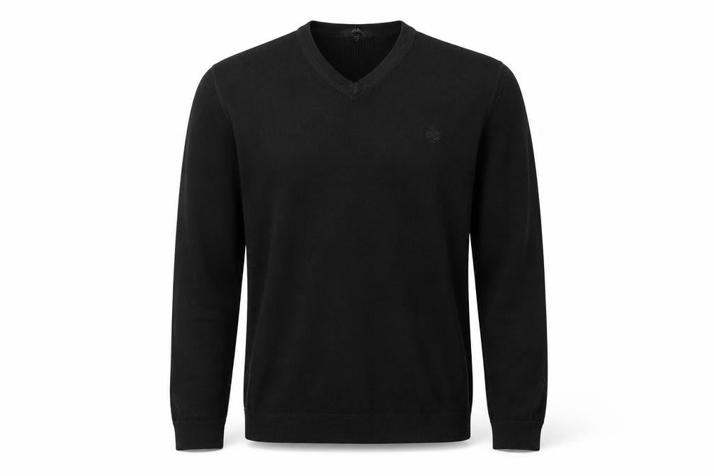 Mens UK Size M Red Herring Black Pullover Sweatshirt