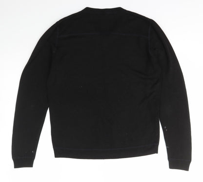 Mens UK Size M Red Herring Black Pullover Sweatshirt