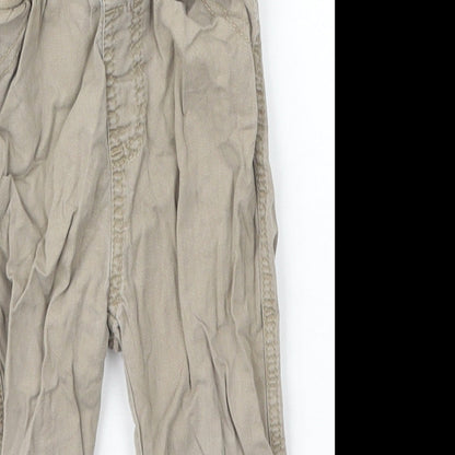 George Boys Beige  Cotton Jogger Trousers Size 12-18 Months