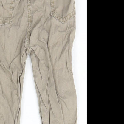 George Boys Beige  Cotton Jogger Trousers Size 12-18 Months