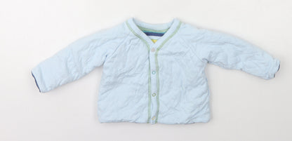 Marks and Spencer Boys Blue   Quilted Coat Size 6-9 Months