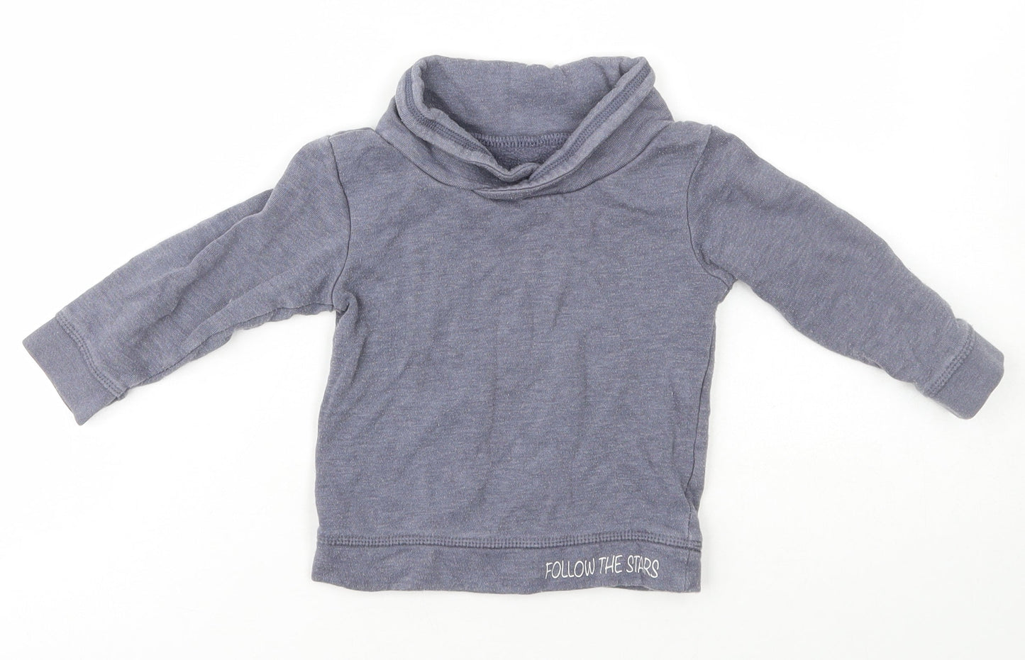 TU Girls Blue  Cotton Pullover Jumper Size 9-12 Months