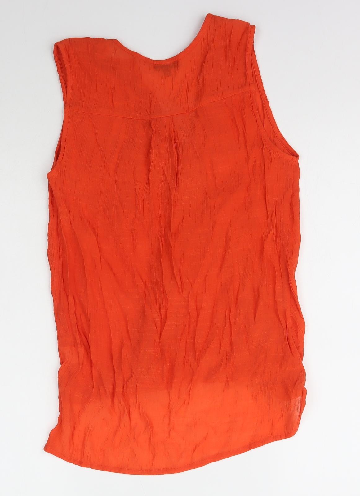 Womens UK Size 6 River Island Orange Basic T-Shirt