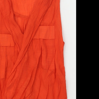 Womens UK Size 6 River Island Orange Basic T-Shirt