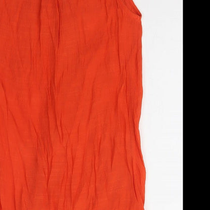Womens UK Size 6 River Island Orange Basic T-Shirt