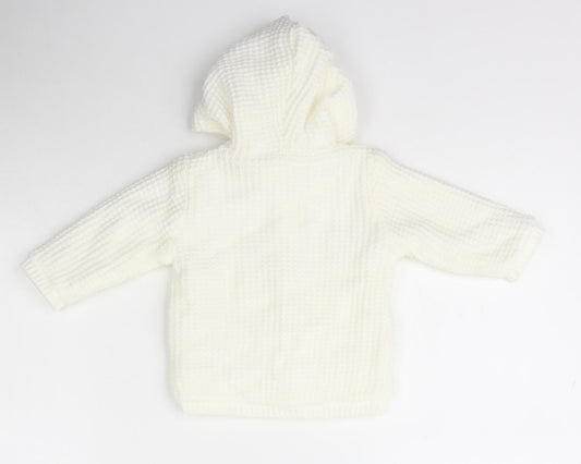 George Girls White  Polyester Cardigan Jumper Size 3-6 Months