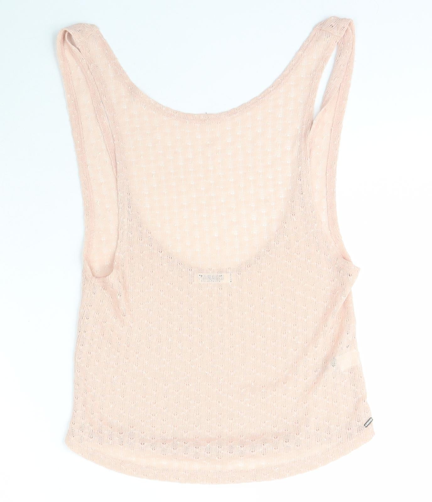 Womens UK Size XS Garage Pink Basic T-Shirt