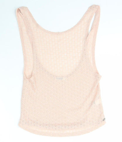 Womens UK Size XS Garage Pink Basic T-Shirt