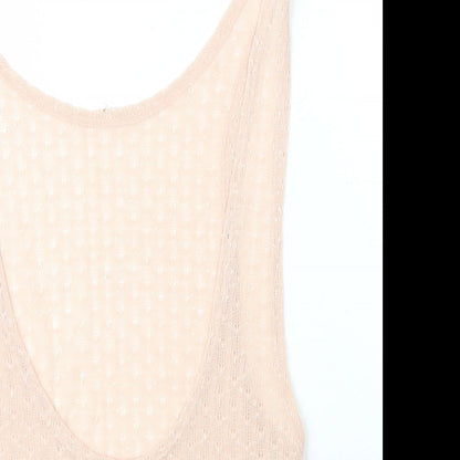 Womens UK Size XS Garage Pink Basic T-Shirt