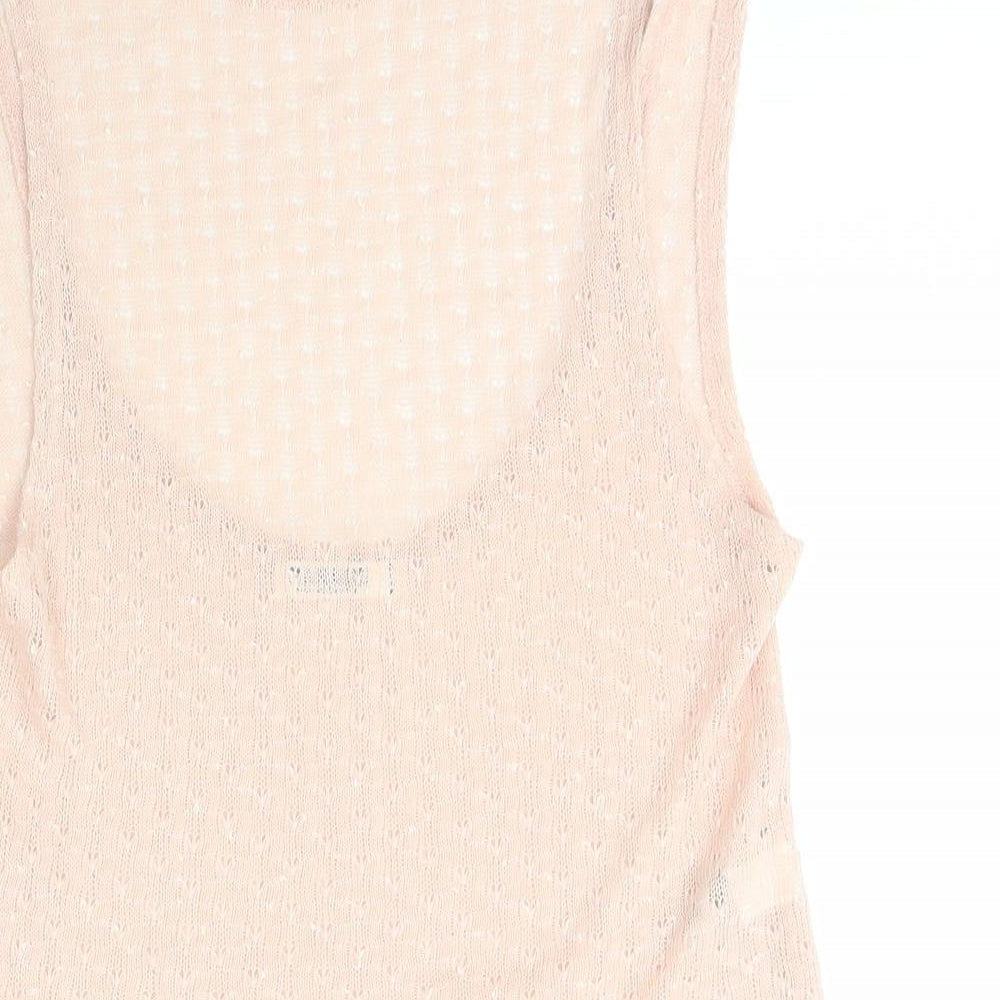 Womens UK Size XS Garage Pink Basic T-Shirt