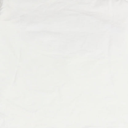 creamie Girls Ivory  Cotton Basic T-Shirt Size 10 Years Crew Neck