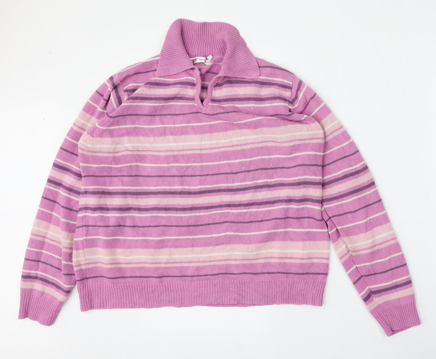 Womens UK Size L EWM Pink Pullover Jumper