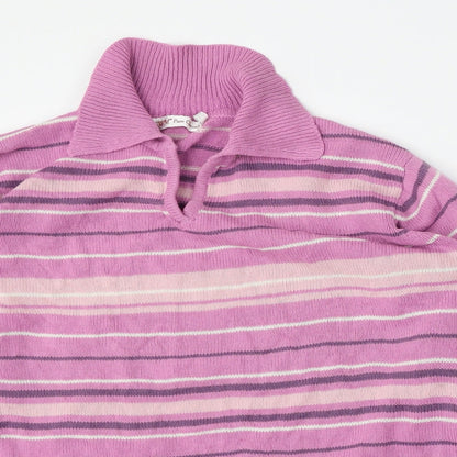 Womens UK Size L EWM Pink Pullover Jumper