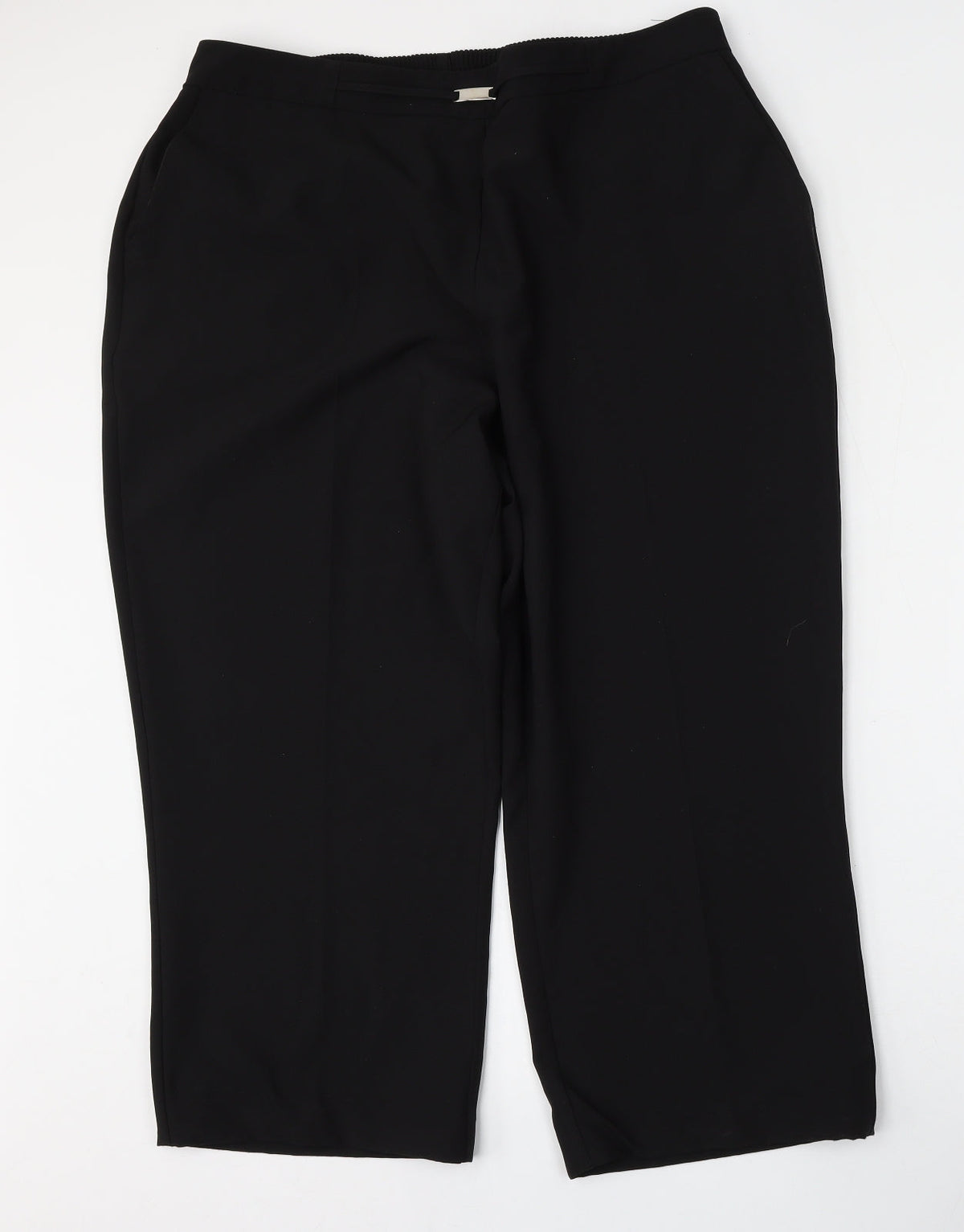 Profile Womens Black  Polyester Trousers  Size 40 L25 in Regular