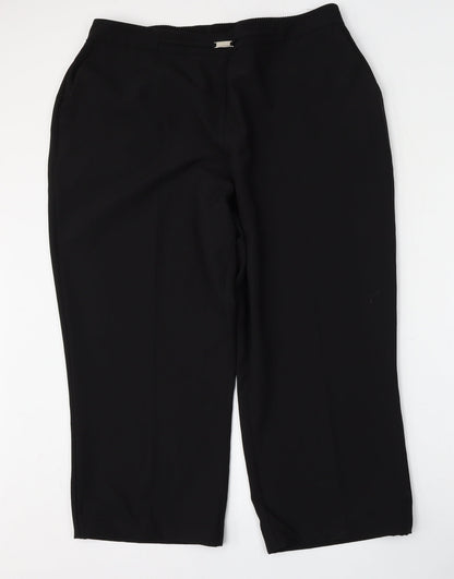 Profile Womens Black  Polyester Trousers  Size 40 L25 in Regular