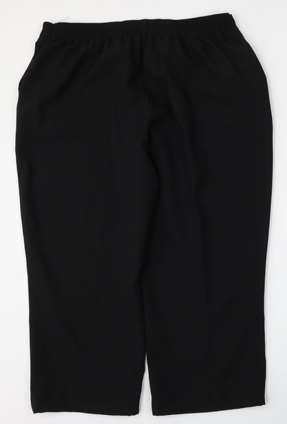 Profile Womens Black  Polyester Trousers  Size 40 L25 in Regular