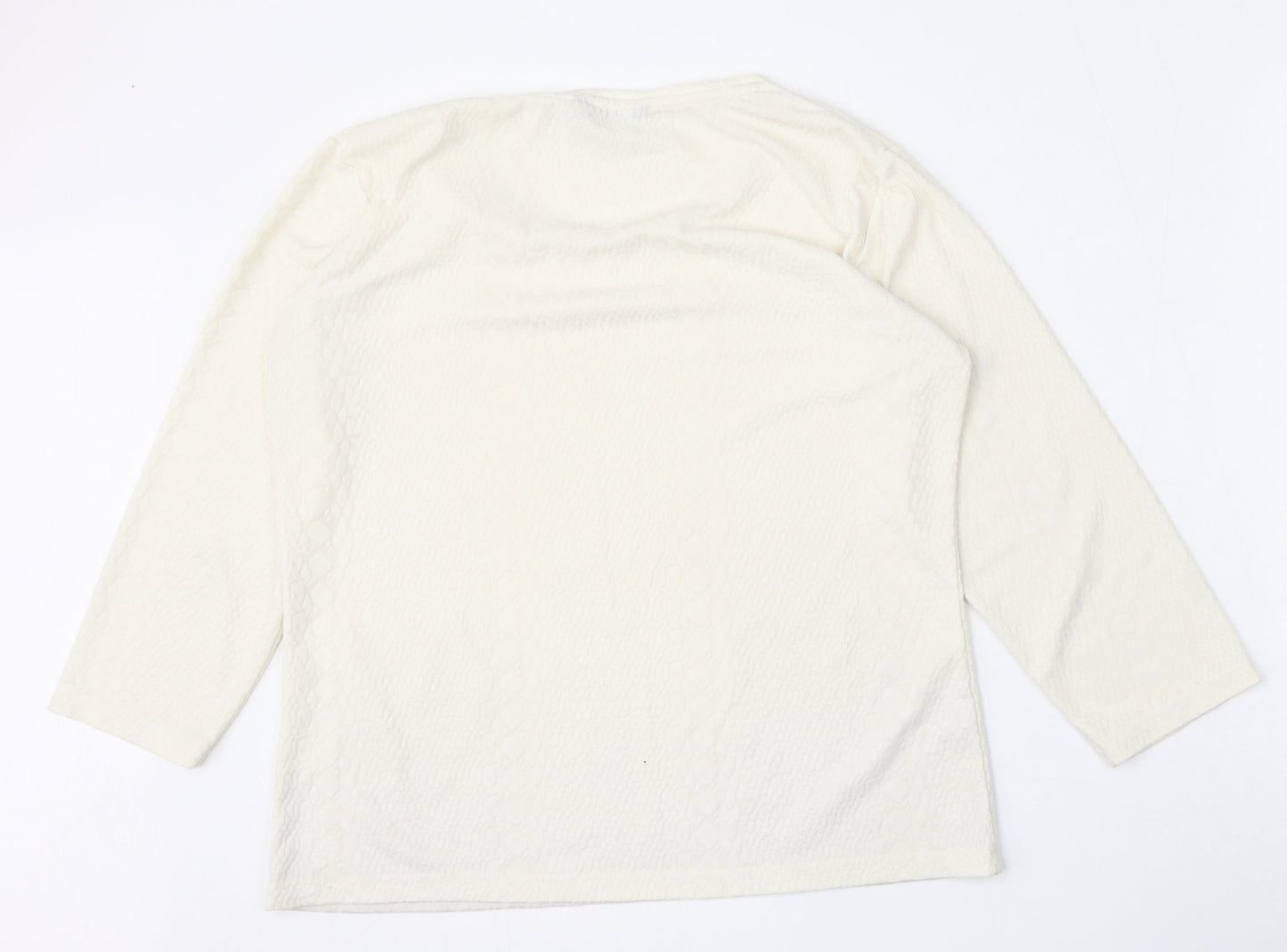 Womens UK Size 16 Alexara Beige Basic T-Shirt