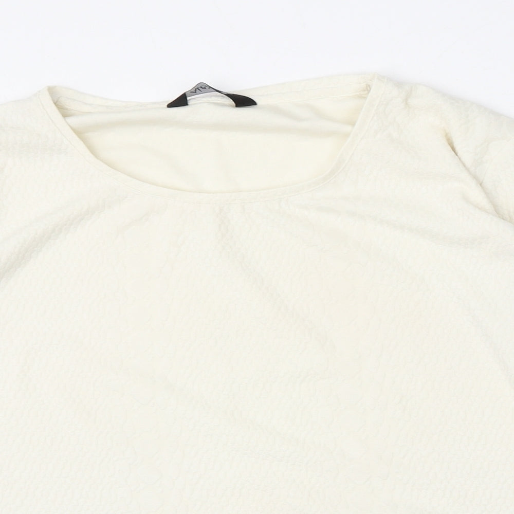 Womens UK Size 16 Alexara Beige Basic T-Shirt