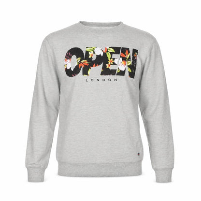 Open Mens Grey  Cotton Pullover Sweatshirt Size S