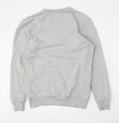 Open Mens Grey  Cotton Pullover Sweatshirt Size S