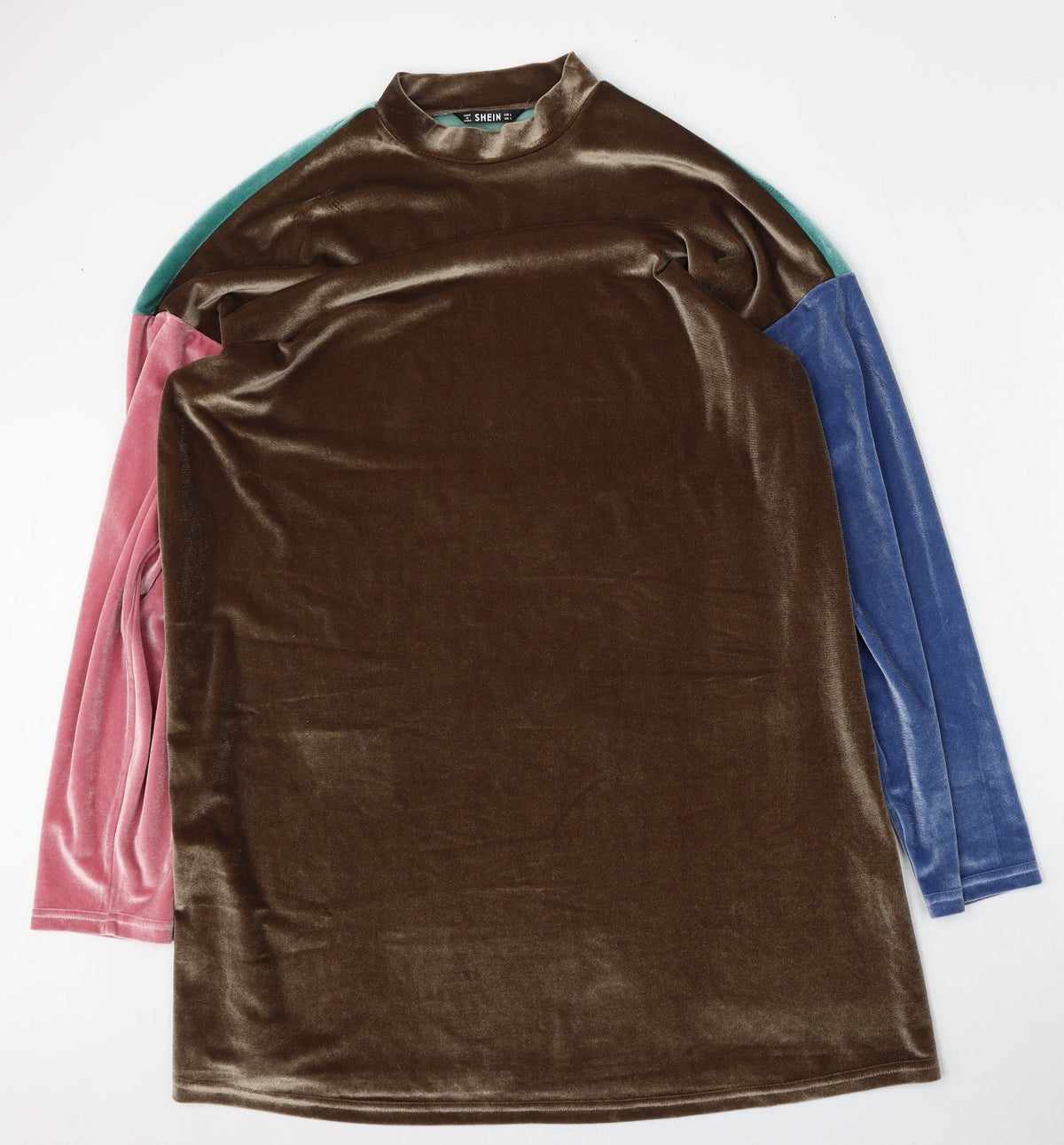 Additional front view of SHEIN women’s multicoloured polyester pullover sweatshirt, size L