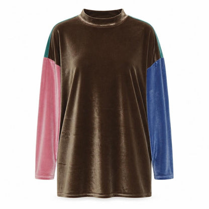 Front view of SHEIN women’s multicoloured polyester pullover sweatshirt, size L