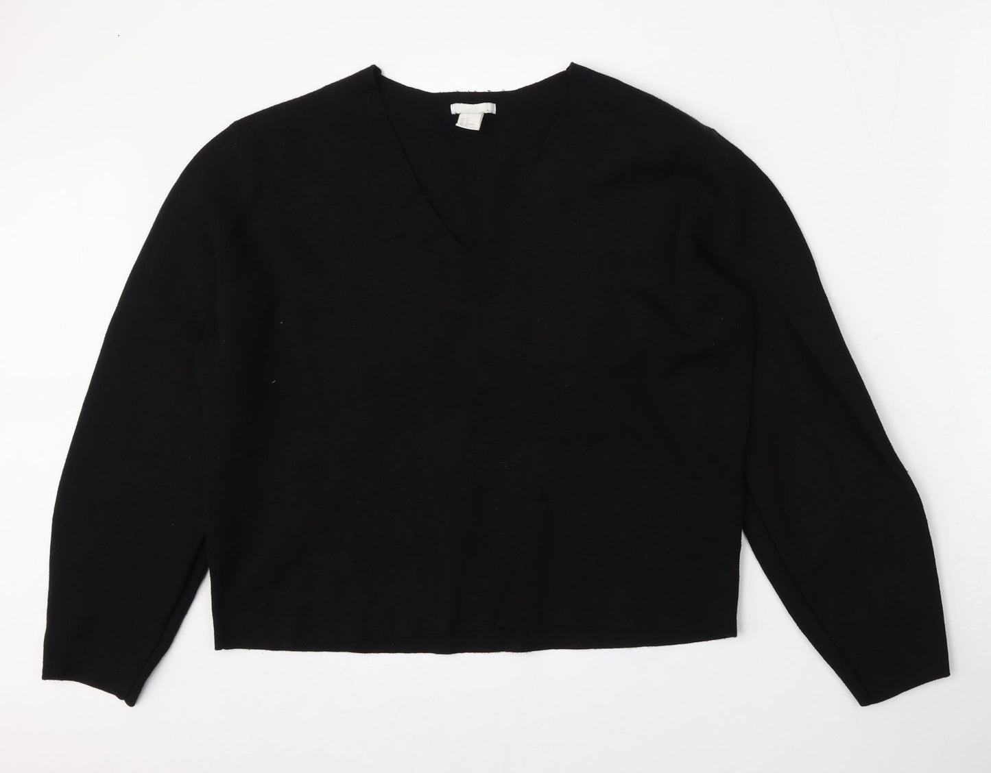 H&M Womens Black  Viscose Pullover Sweatshirt Size M