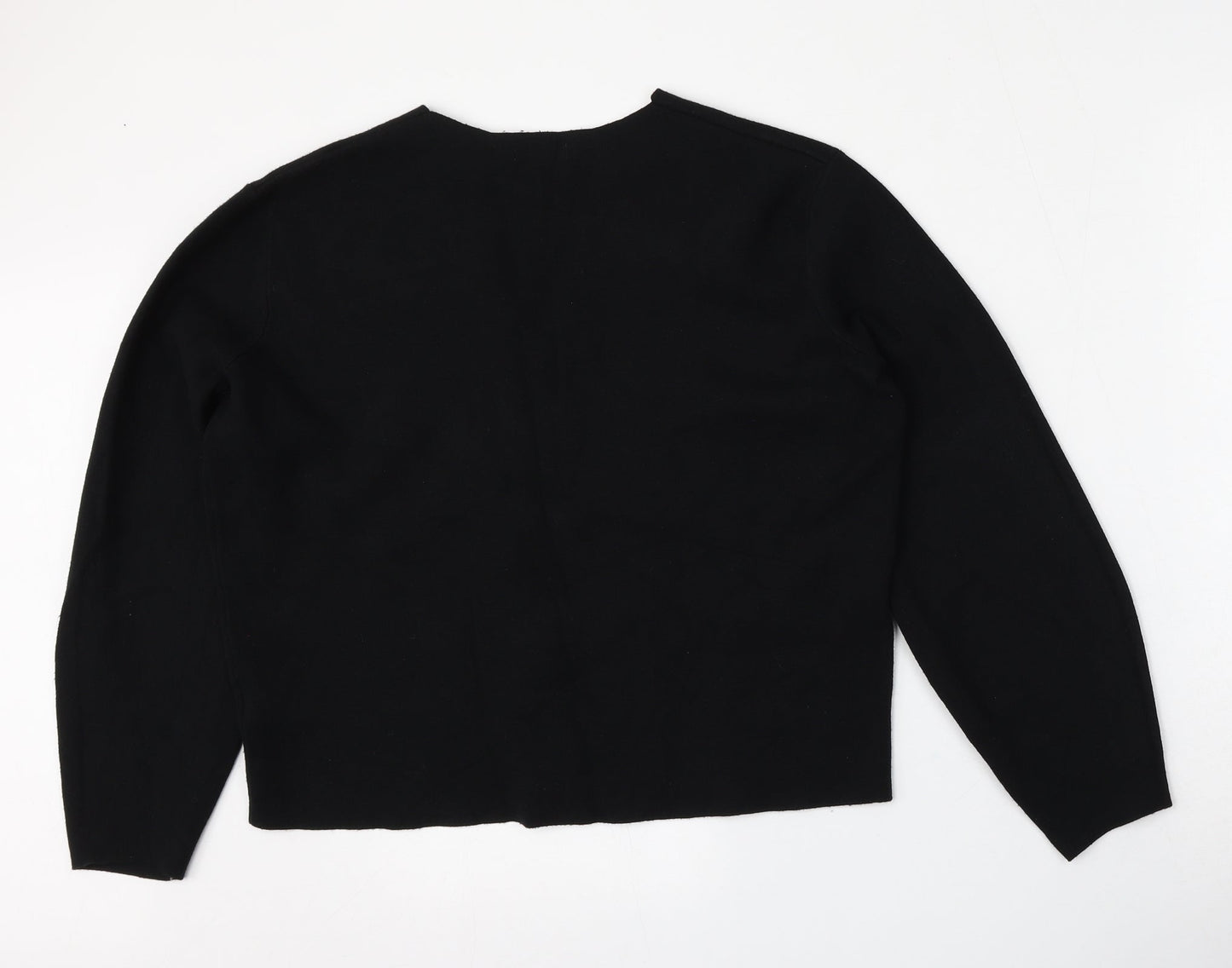 H&M Womens Black  Viscose Pullover Sweatshirt Size M